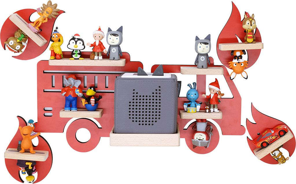 BOARTI Kinderregal Auto Feuerwehr | hängend für Toniebox Produktbild 