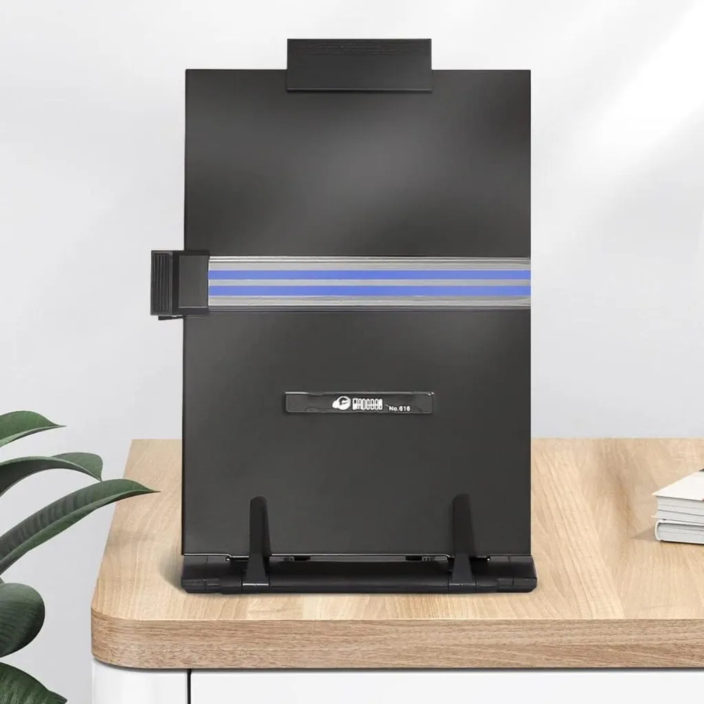 Support de Document A4 Réglable INF - Ergonomie Optimale pour Bureau