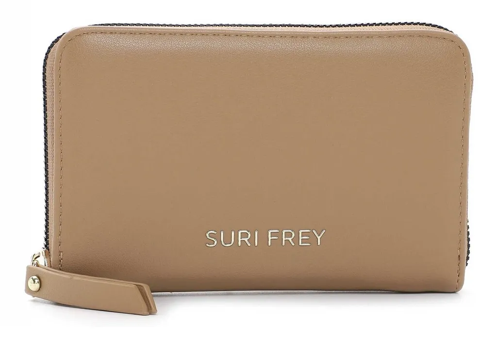 SURI FREY Tiffany Wallet Taupe - Grand Porte-monnaie avec Fermeture Éclair