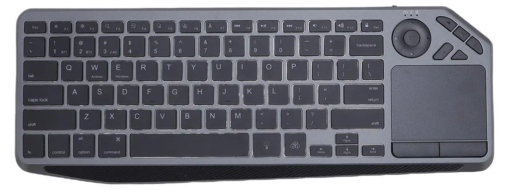 Clavier Bluetooth rétroéclairé 7 couleurs avec grand touchpad USB