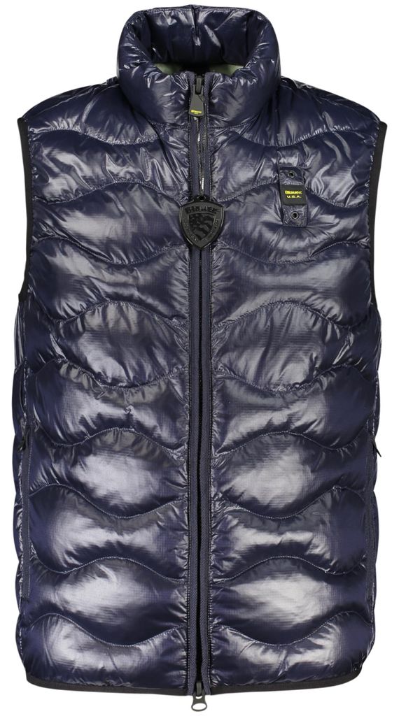 Herren Weste Blau: Ärmelos, Leicht, Praktisch mit 4 Taschen