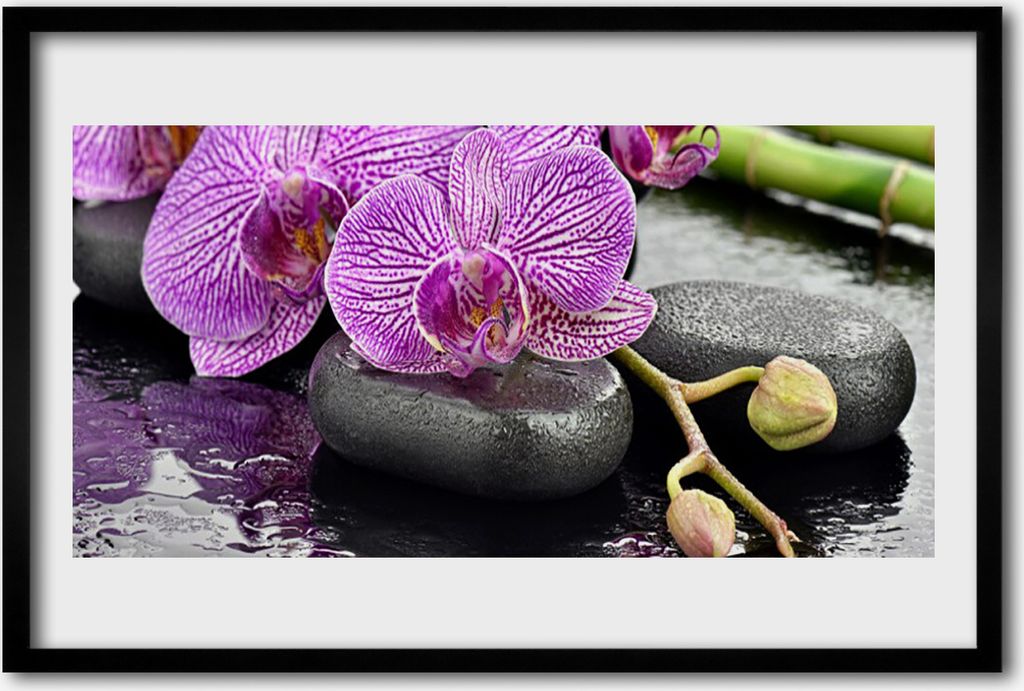 Bild 60x40 MDF-Rahmen Wandkunst Orchid Orchid Zen Spa Produktbild 