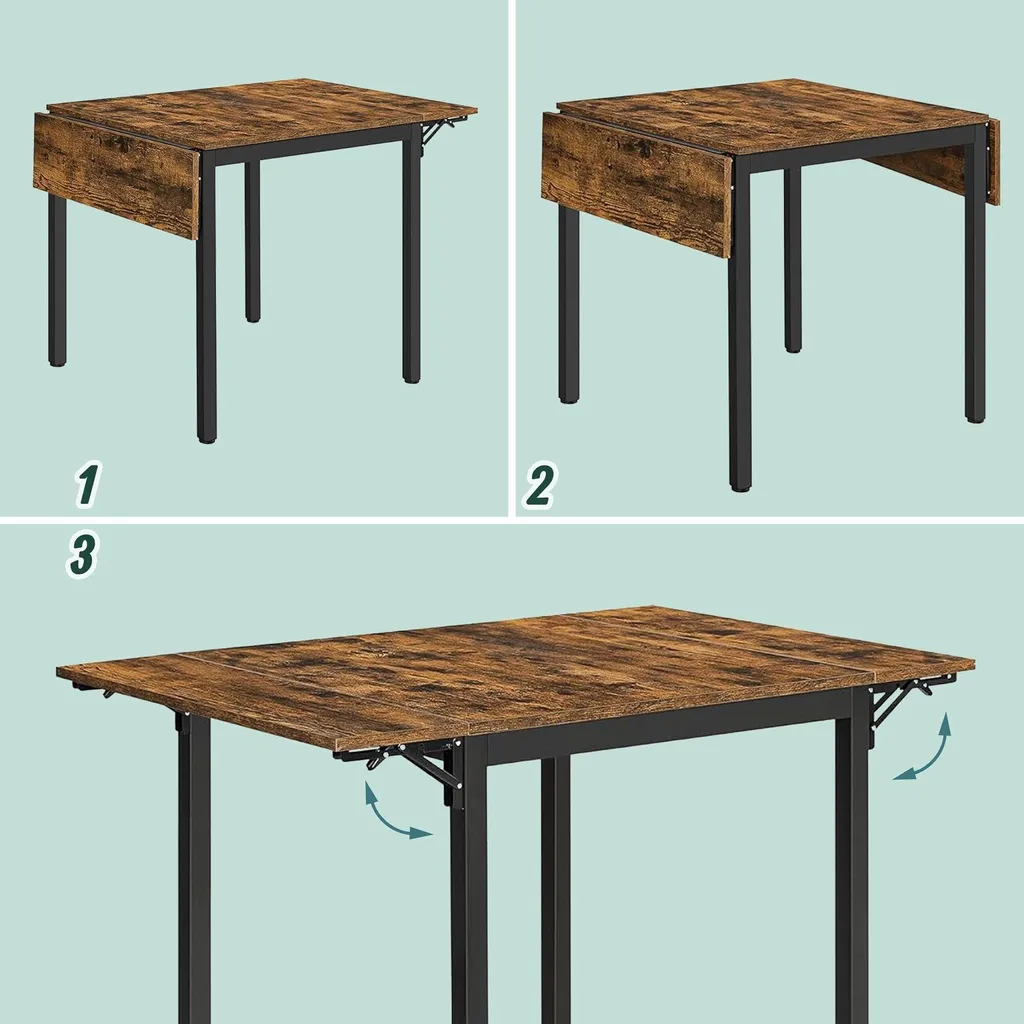 Petite table de cuisine escamotable 2-4 places - Format rectangulaire