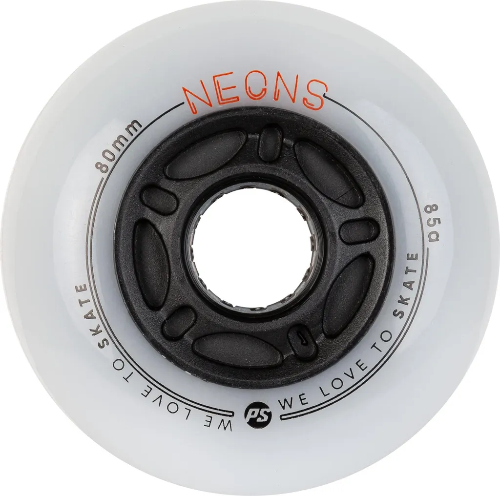Roues 80mm 85A Orange Powerslide Neons Haute Résistance pour le Freeride