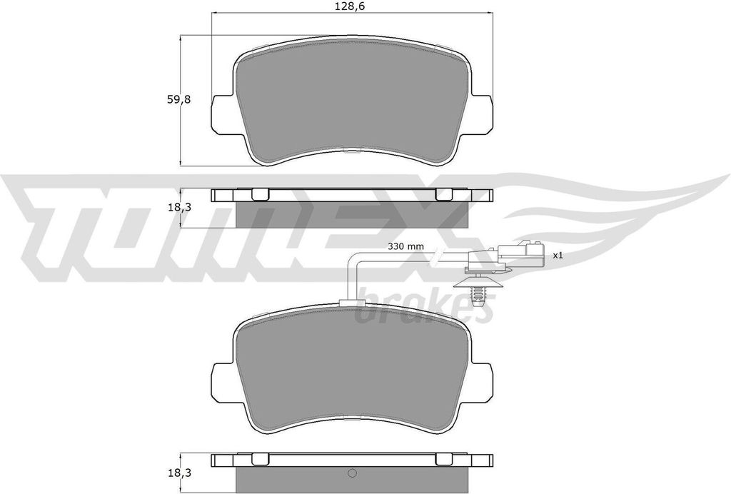 TOMEX brakes Bremsbeläge Satz Hinten Bremsklötze für OPEL Movano B Kastenwagen (X62) TX 16-48