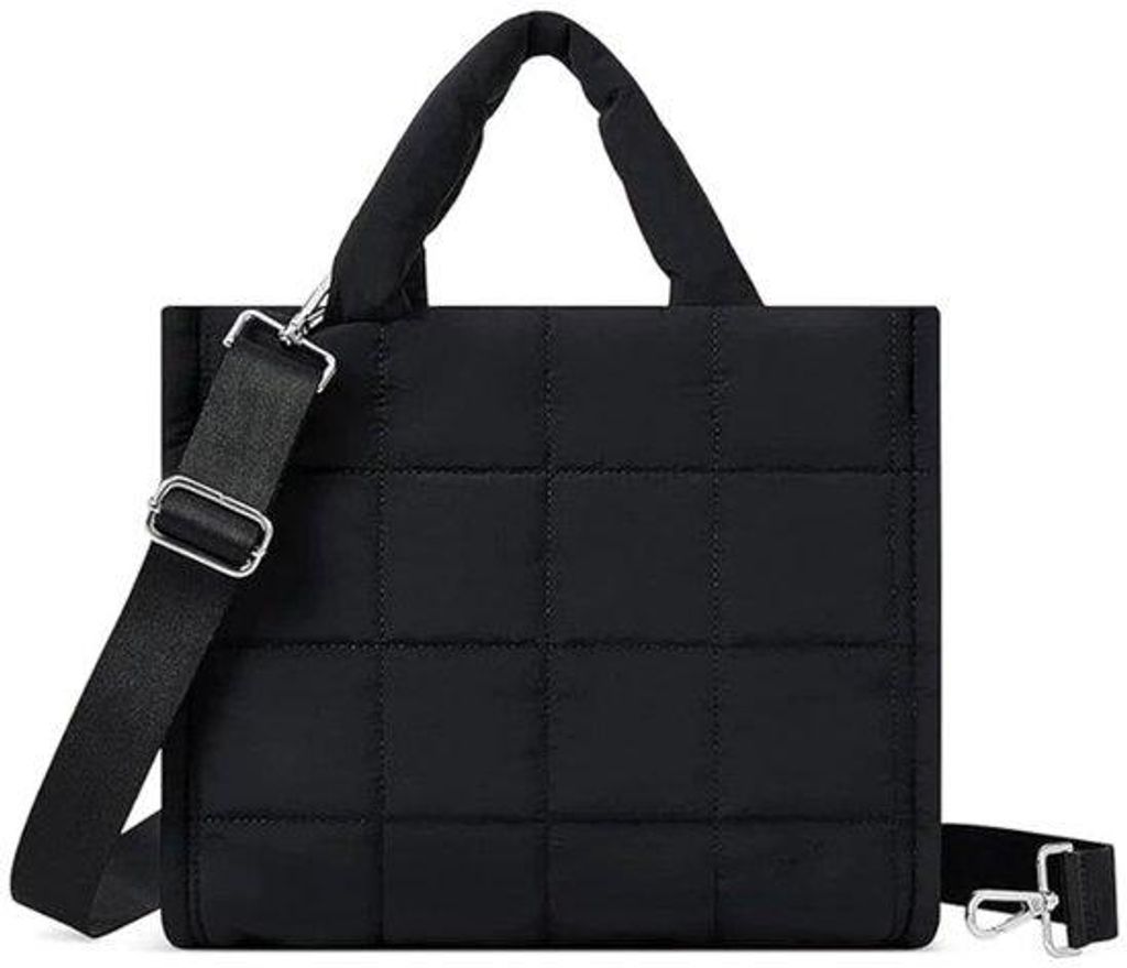 Reistas multi purpose handtas vierkant tote tas verstelbare schoudertas crossbody zwart canvas