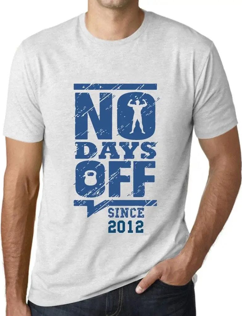 Herren Grafik T-Shirt Keine freien Tage seit 2012 – No Days Off Since 2012 – Geschenk 12. Geburtstag Jahrestag 12 Jahre Jubiläum 12 Jährige Mann