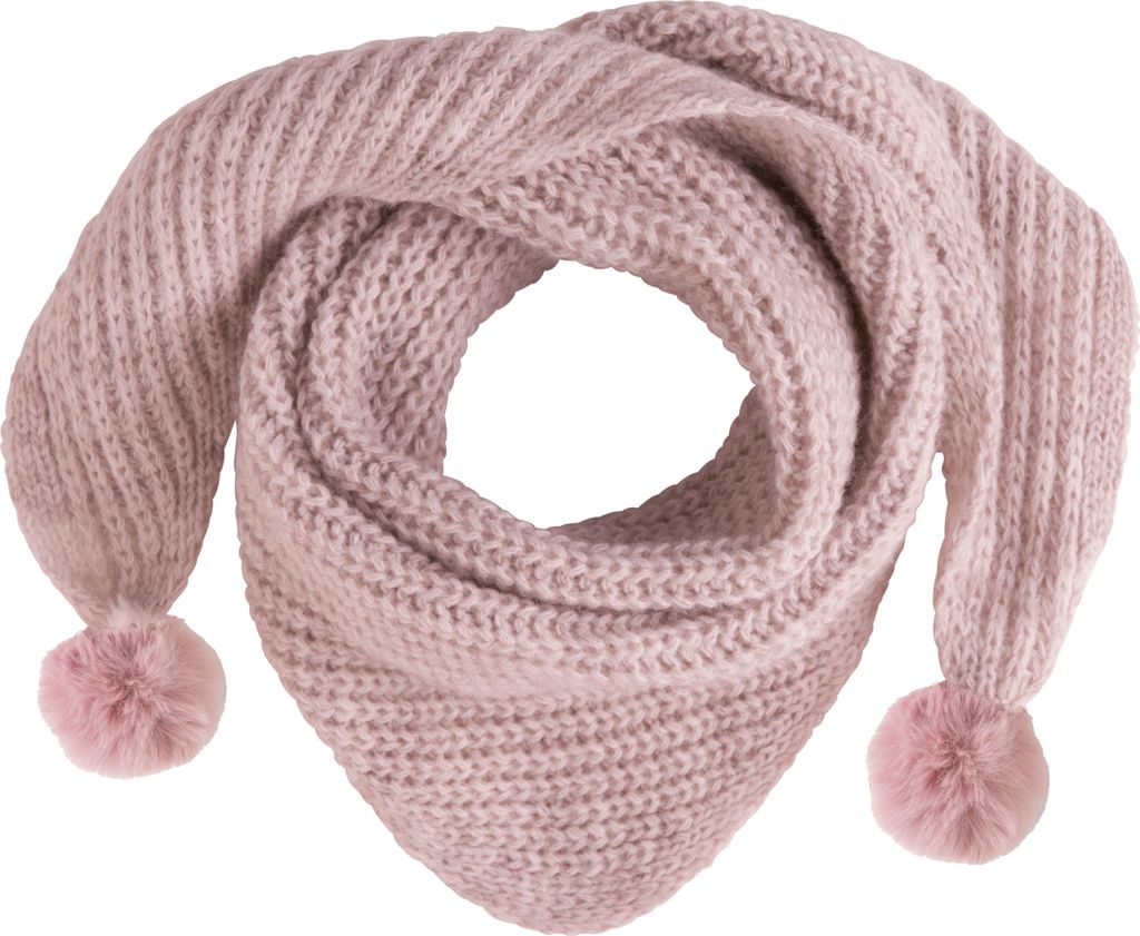 Baby's Only Dreiecksschal mit Pompon Cool - Alt Rosa - 3-8 Jahre - 100% Polyacryl