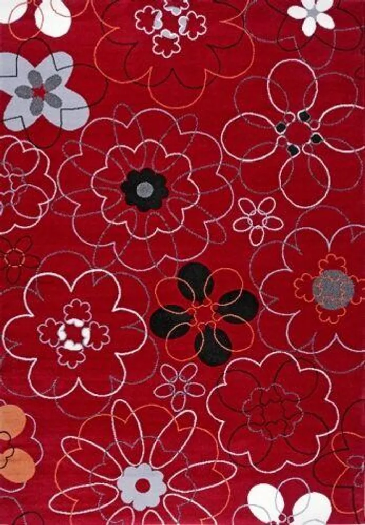 Tapis de Bain Esprit 0220-04 Rouge 70x140 cm - Qualité Coton Supérieure