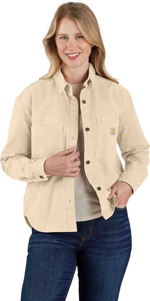 Carhartt Heavyweight Duck Overshirt 106621 Women, Farbe:oat milk, Größe:M