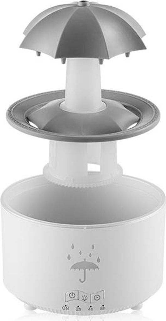 INF Rotierender Wassertropfen Aroma Diffuser – Ultraschall Luftbefeuchter mit 7 Farben LED Weiß