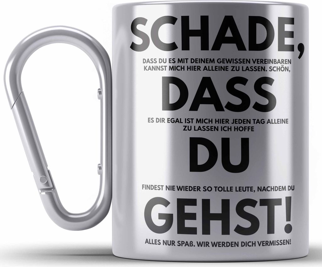 Trendation - Schade Dass Du Gehst Jobwechsel Edelstahl Produktbild 