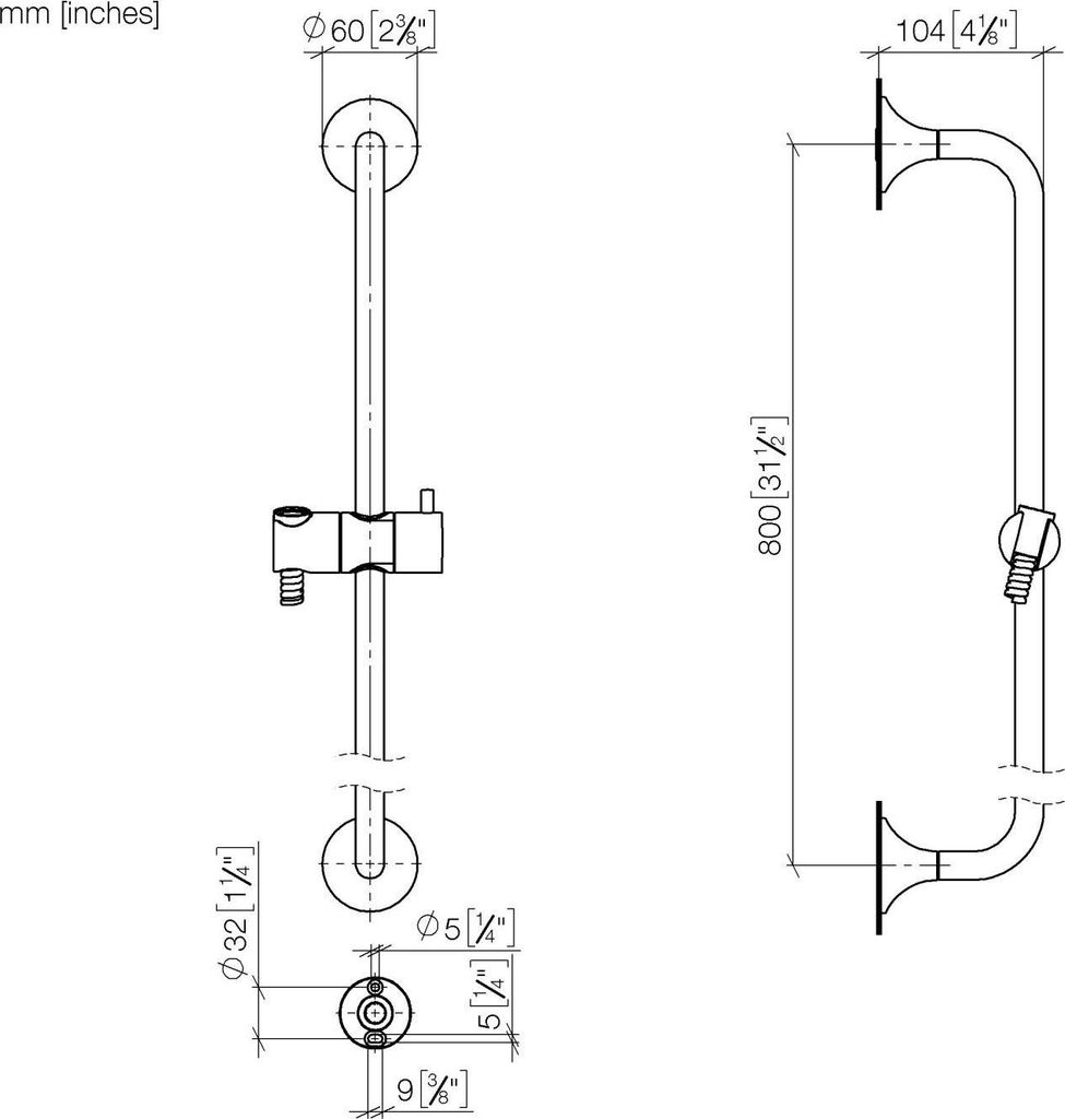 Dornbracht VAIA Duschgarnitur ohne Handbrause, 26413809-42