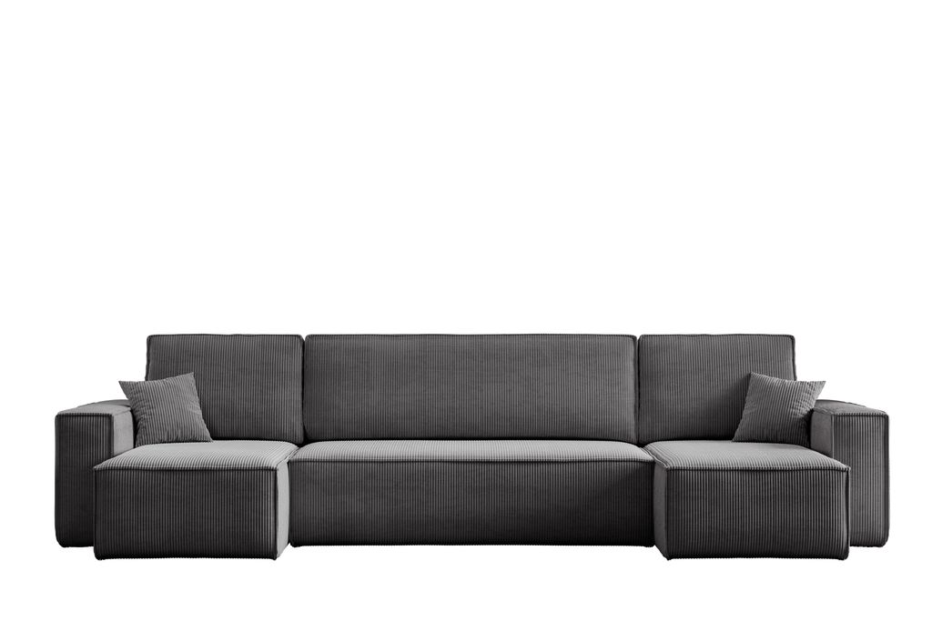 VENASI Wohnlandschaft mit Schlaffunktion Hugo U, Dunkelgrau Produktbild 