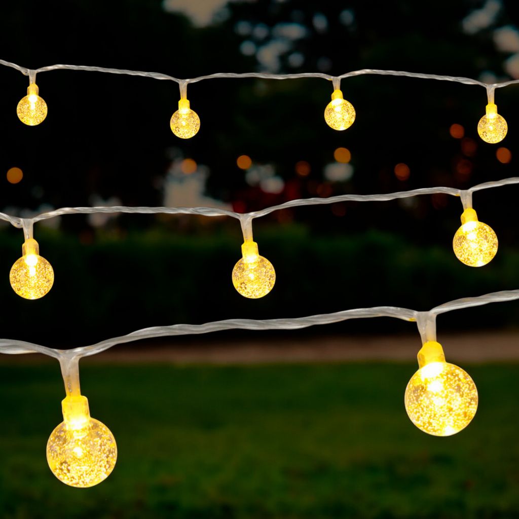 1.10 Party Lights 50 LED - warmweiß - ca. 4,9m + 5m Zuleitung - Outdoor Beleuchtung