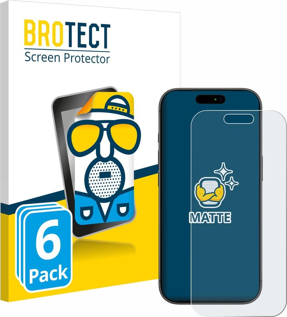 6x BROTECT Schutzfolie für Apple iPhone 17 Pro Displayschutz Displayschutzfolie Folie Matt Entspiegelungsfolie