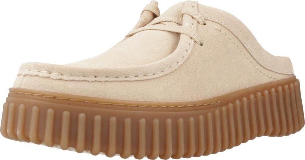 CLARKS Slip-On Torhill Mule mit Contour Cushion-Fußbett 5336 Ecru Suede 38
