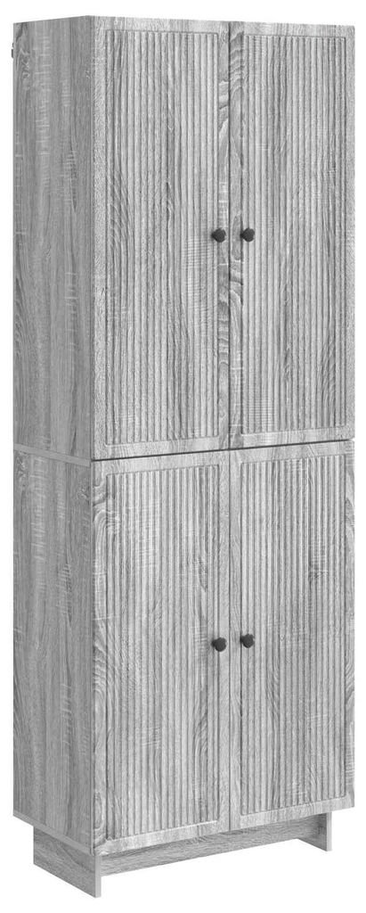 vidaXL Schrankset 2 pcs Grau Sonoma 66 x 34,5 x 90 cm Holzwerkstoff