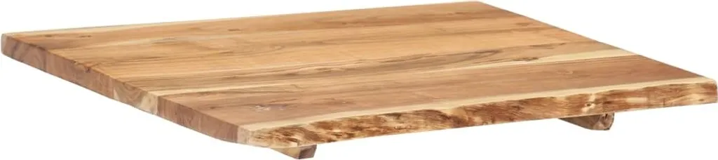 Plateau de lavabo bois acacia massif durable et résistant 58x52x2,5 cm - 16