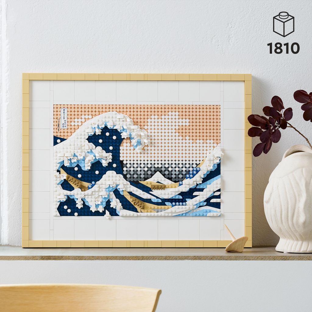LEGO Art Hokusai – Wielka Fala, Japoński panel ścienny 3D, Zdjęcie produktu 