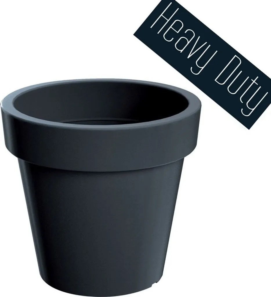 Pot de fleurs LEXO ROUND 60 cm anthracite - Bac à plantes design rond