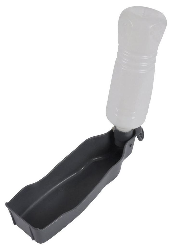 Fľaša na vodu pre psa, cestovná, 500 ml, tmavosivá Obrázok produktu 