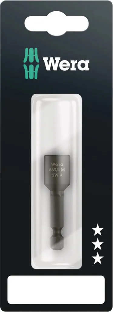 Wera 869/4 M SB Punta per Dado Magnetica | Bussole Professionali 1/4"