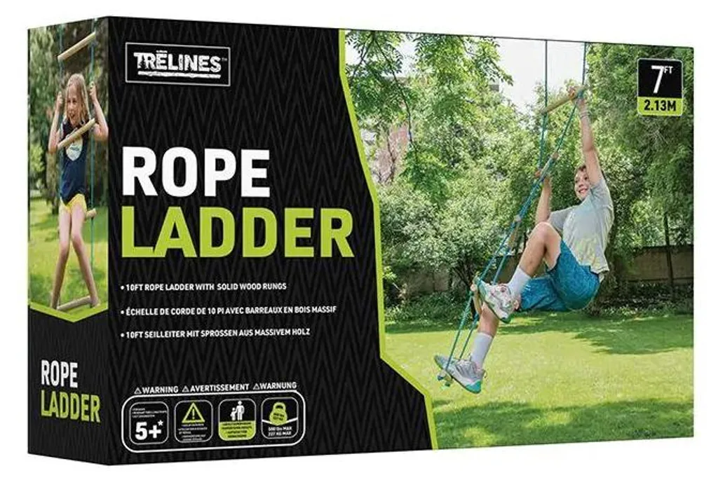 Corde d'escalade Trelines 2,1 m avec tressage haute résistance noir