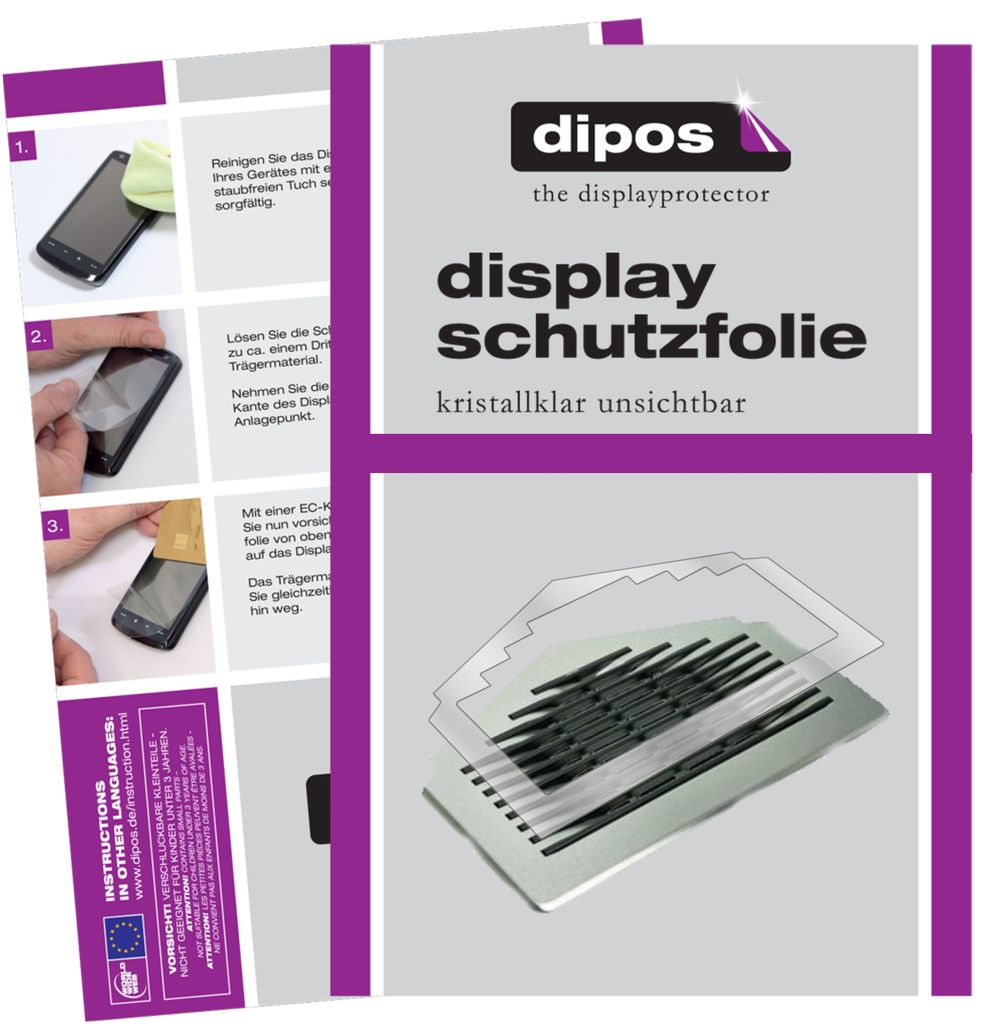 2x Schutzfolie für Siemens EQ9 PLUS Connect s300 Tropfblech klar Displayschutzfolie Folie Display Schutz dipos
