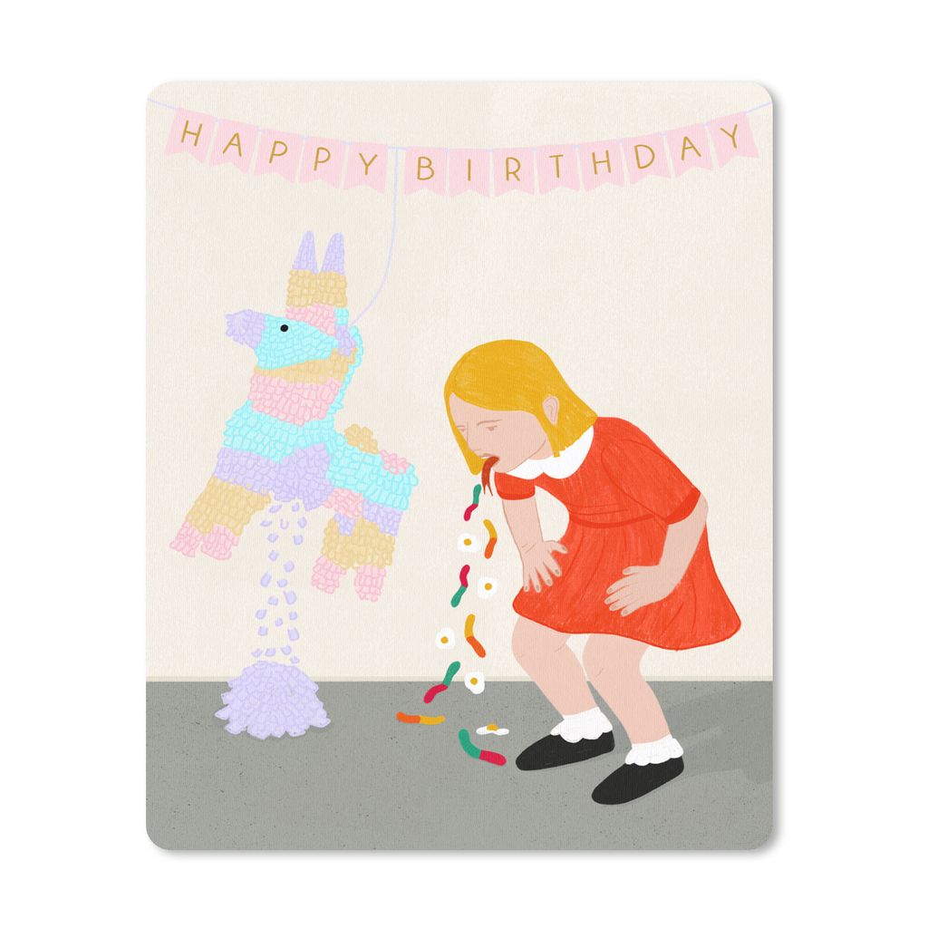 MuchoWow Mauspad Mousepad Mädchen - Piñata - Vintage 19x23 cm - Mousepads - Maus Mat - Pad - Mausunterlage - Mauspads - Spielen
