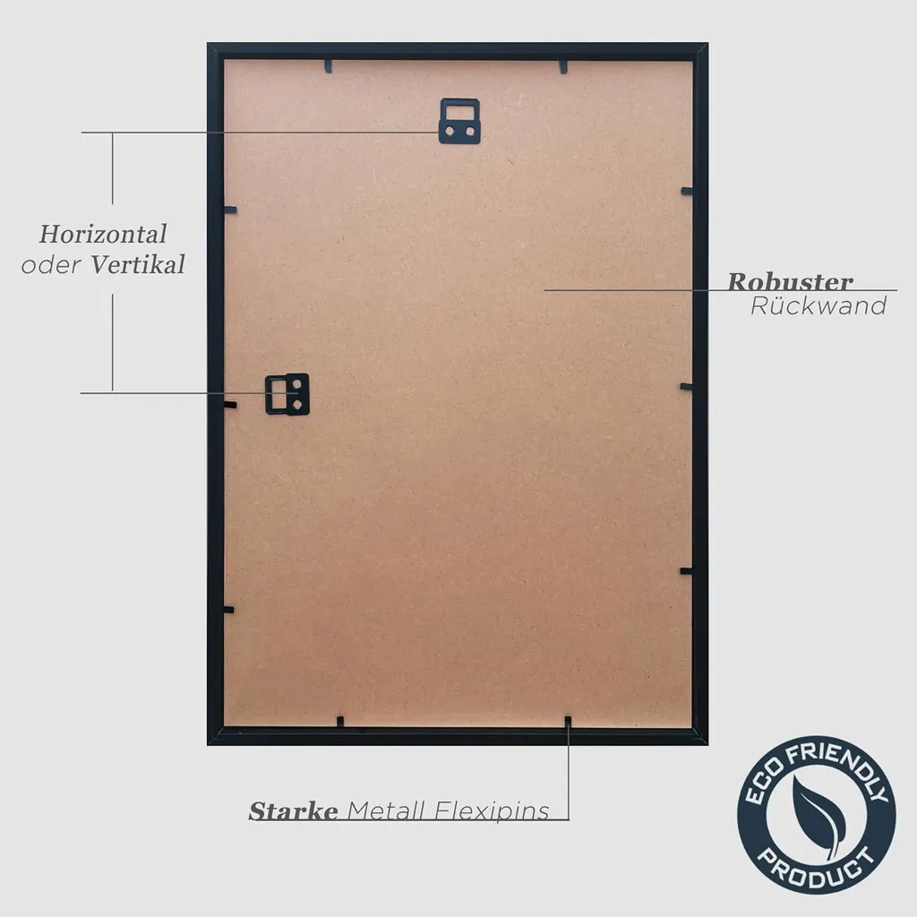 Cornice Nera A3 Legno 30x42 Set da 3 - Offerta Risparmio Decor - 4