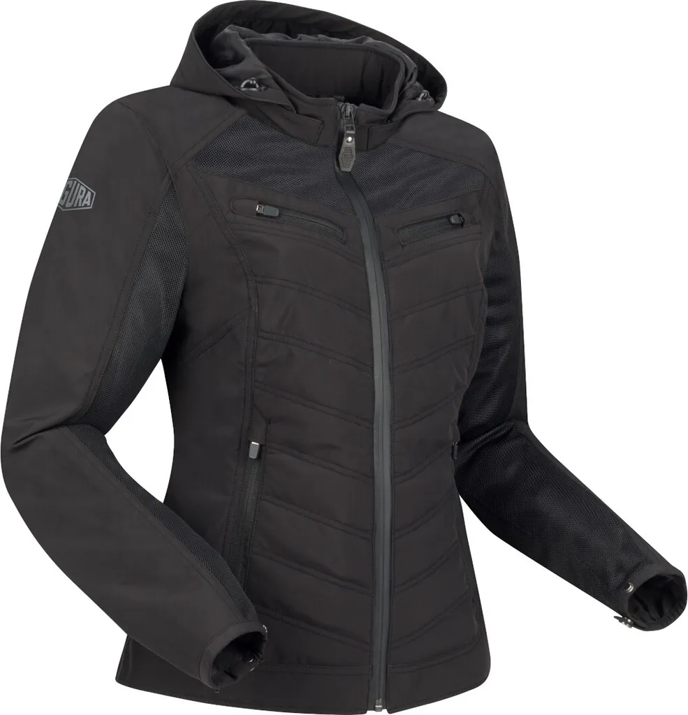 Veste Moto Segura Natcho Vented Softshell Femme Noir Gris Taille 44