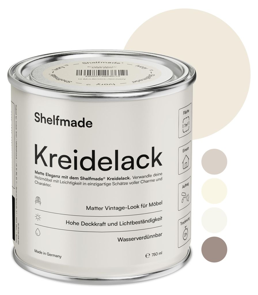 Kreidefarbe Möbel Shabby Chic Holzlack DIY - Chalk Paint Produktbild 