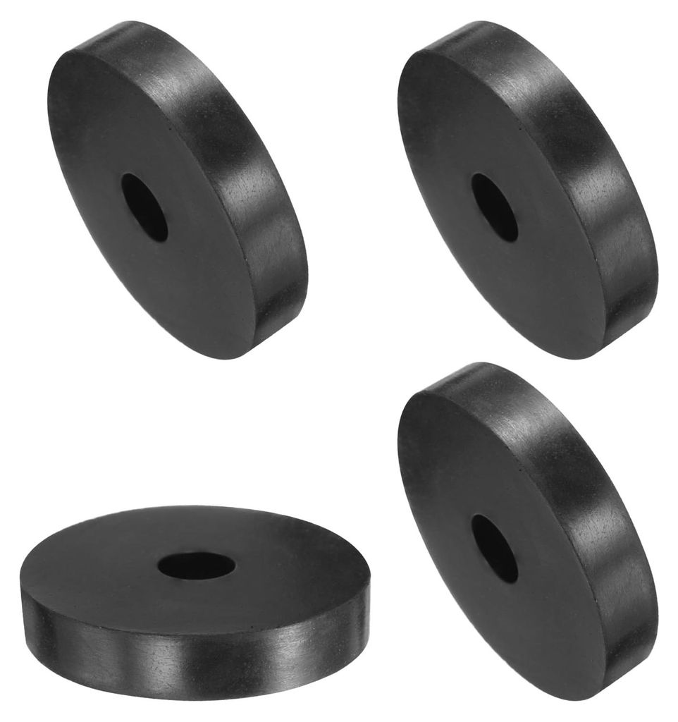4 Stück Gummiringe, 50 mm Außendurchmesser, 12 mm Innendurchmesser, 10 mm Höhe. Runde Antivibrations-Abstandshalter. Gummibuchsen/Dichtungen. Di...