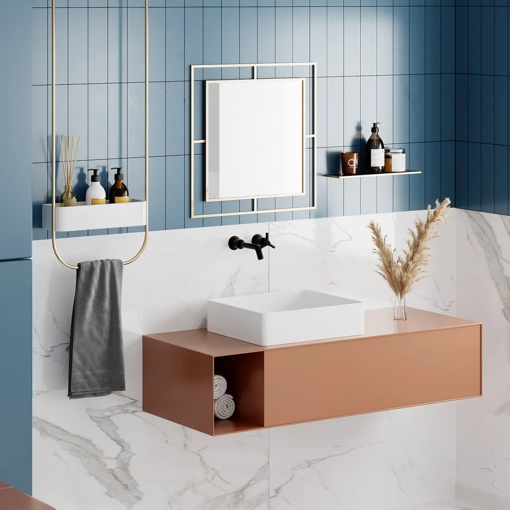 Miroir Mural Or pour Agrandir une Pièce Sombre - DECORTIE 59x59 cm Or