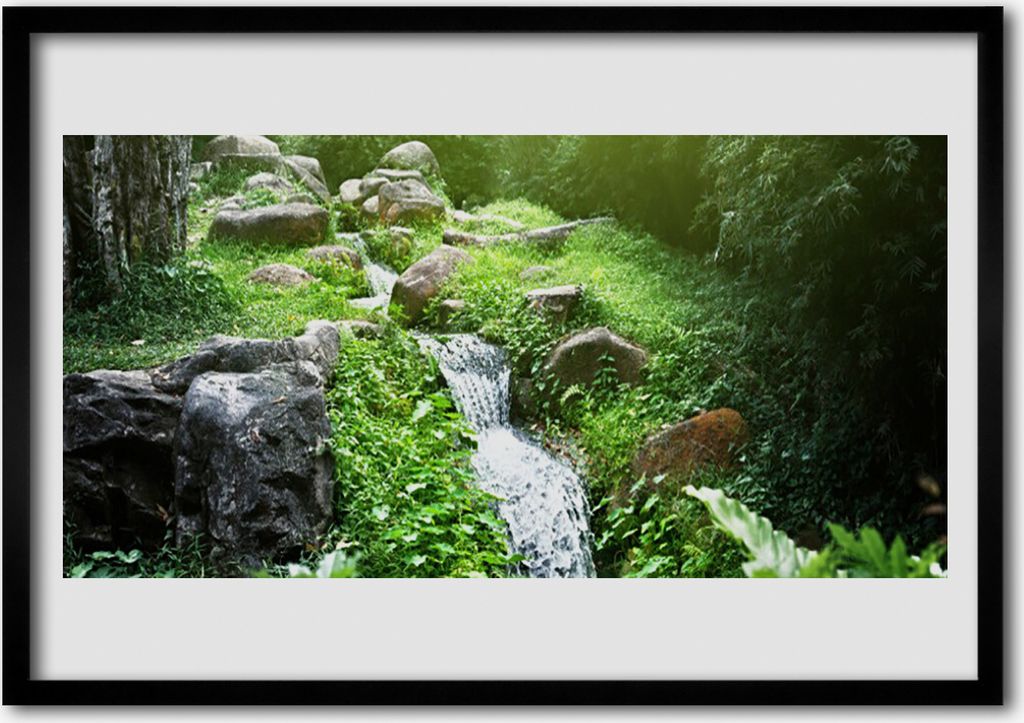 Bild 70x50 MDF-Rahmen Wandkunst Strom Gras Natur Pflanze Produktbild 