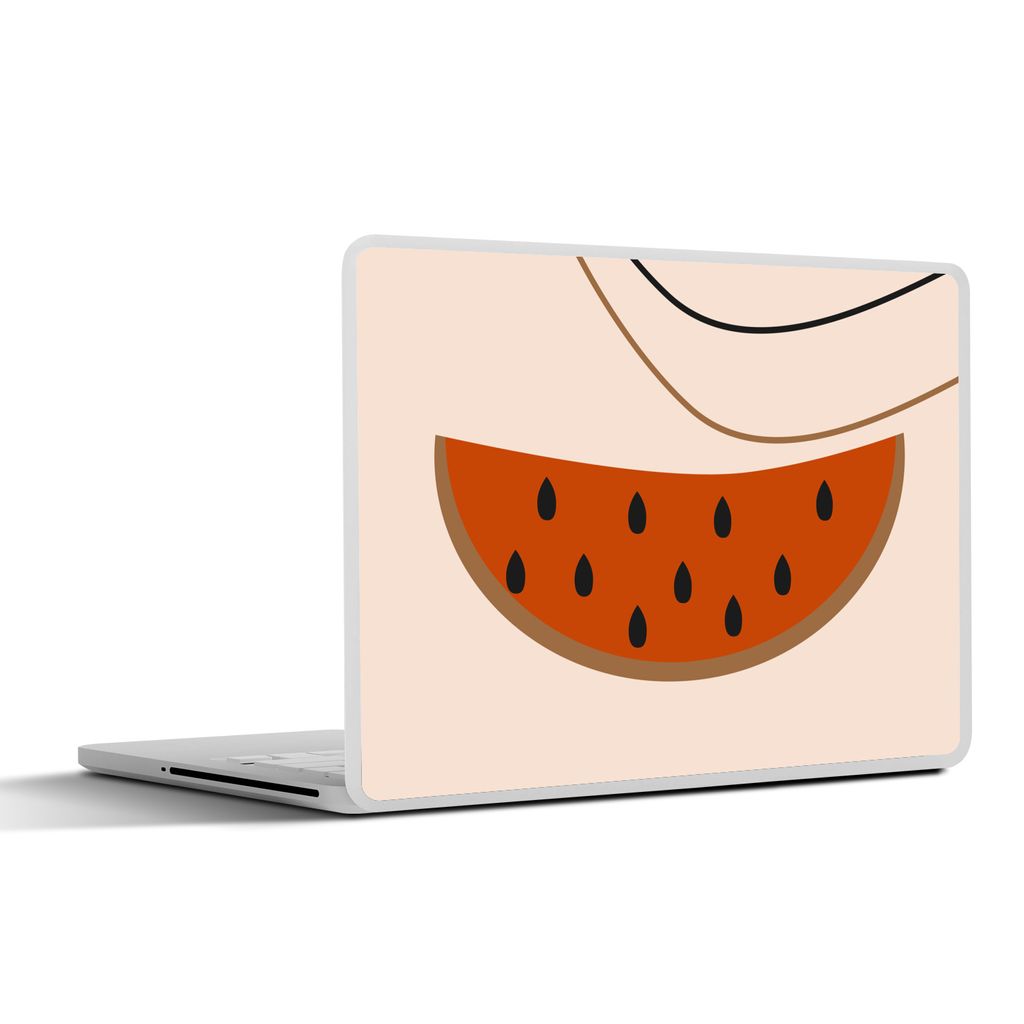 MuchoWow Laptop Aufkleber Sticker Cover Sommer - Wassermelone - Rosa 32.5x23.5 cm - Sticker für Laptop - Selbstklebend