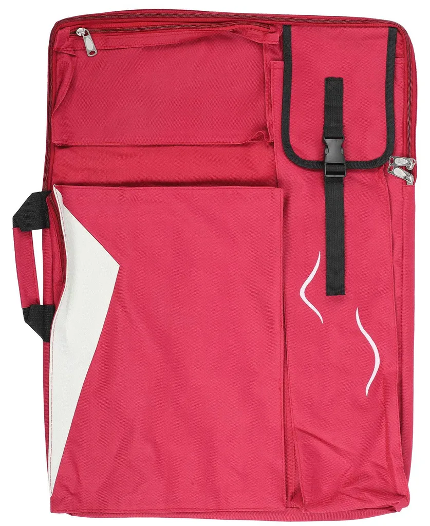 Sac à dos de peinture imperméable format 4K grande capacité rouge