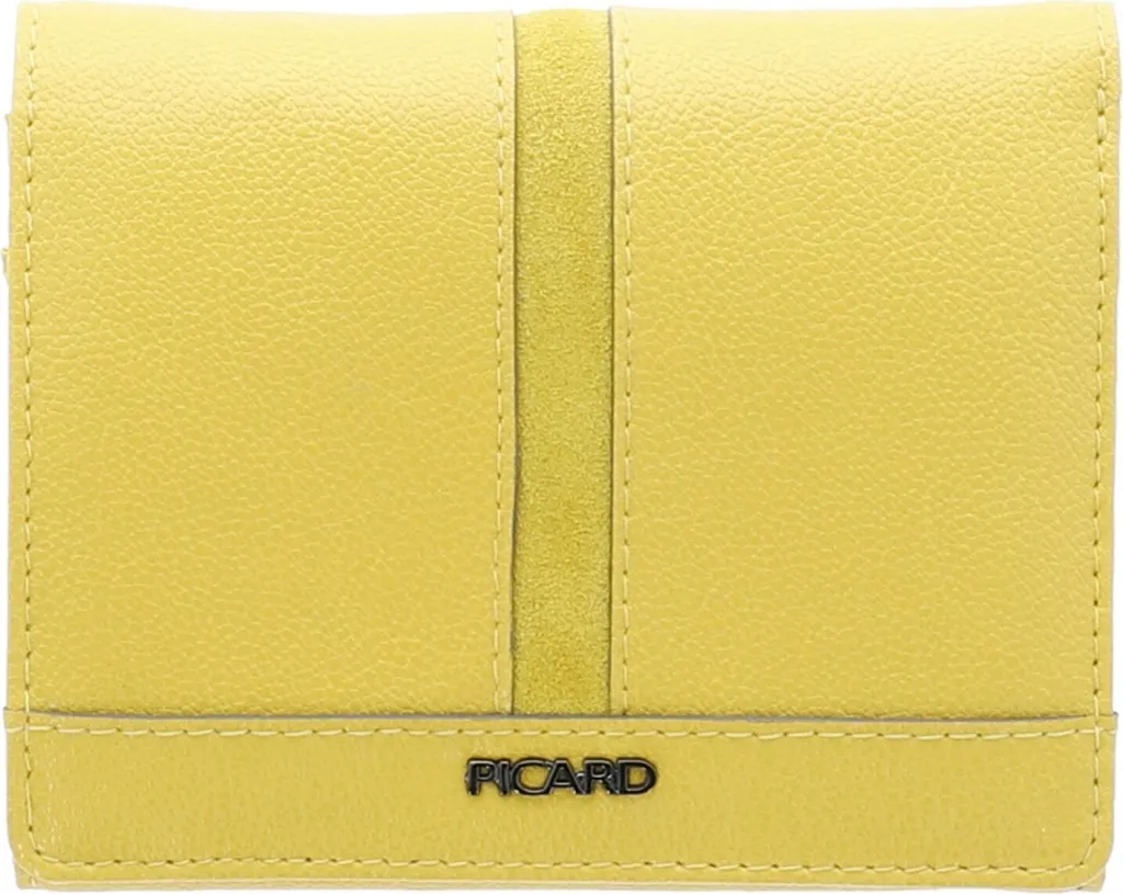 PICARD Marie 1 Porte-monnaie en Cuir Jaune Lemon avec Rabat Élégant