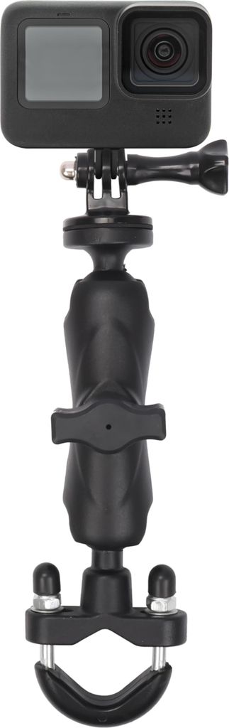 Belle Vous Schwarze Motorrad-/Fahrrad-Kamera Halterung - 360-Grad-Drehung, Aluminium Action Cam Befestigung - Kompatibel für DSLR-Kamera,
