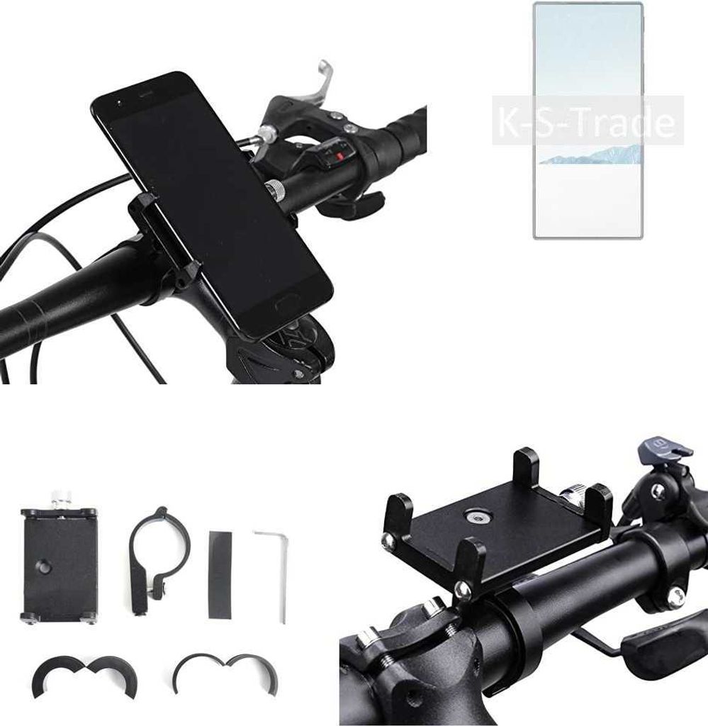 K-S-Trade Handyhalterung für das Fahrrad kompatibel mit nubia Z50 Ultra Halter Lenkstange Fahrradhalterung Motorrad Bike Mount Befestigung Smartphone