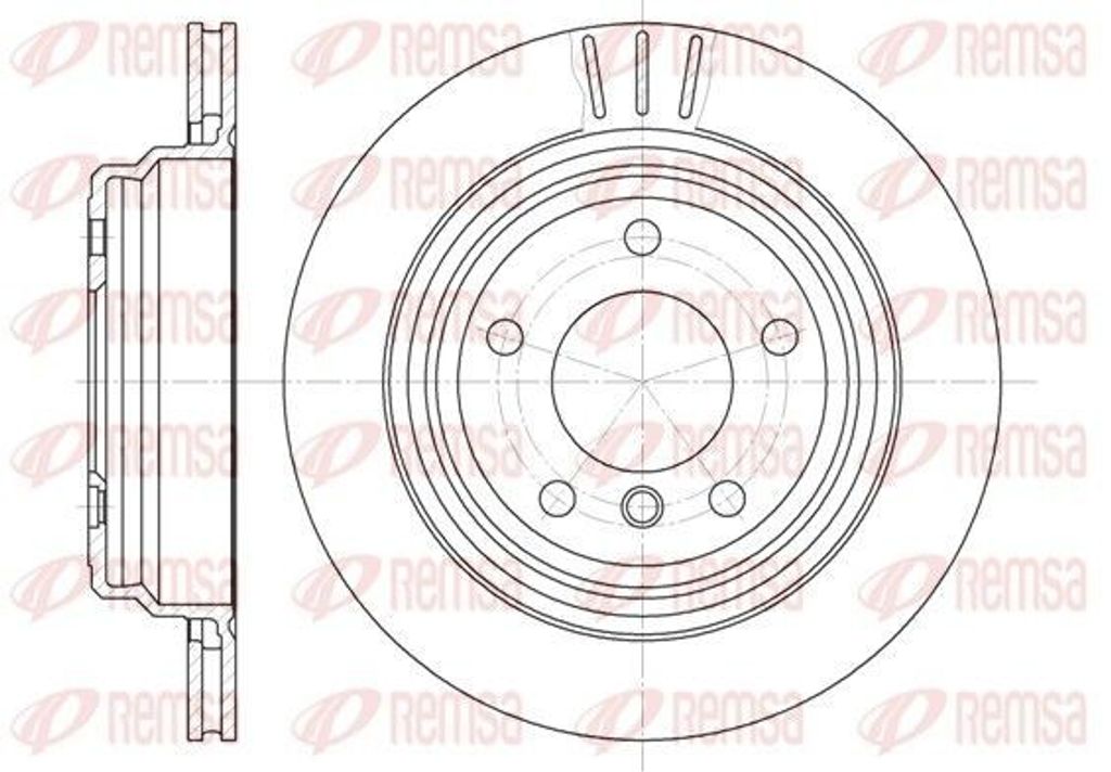 2x REMSA Bremsscheibe 6588.10 hinten für BMW 5 Limousine Produktbild 