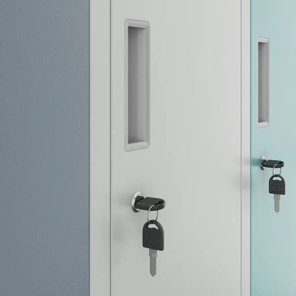Vestiaire métallique multi-cases avec porte-étiquette et aération