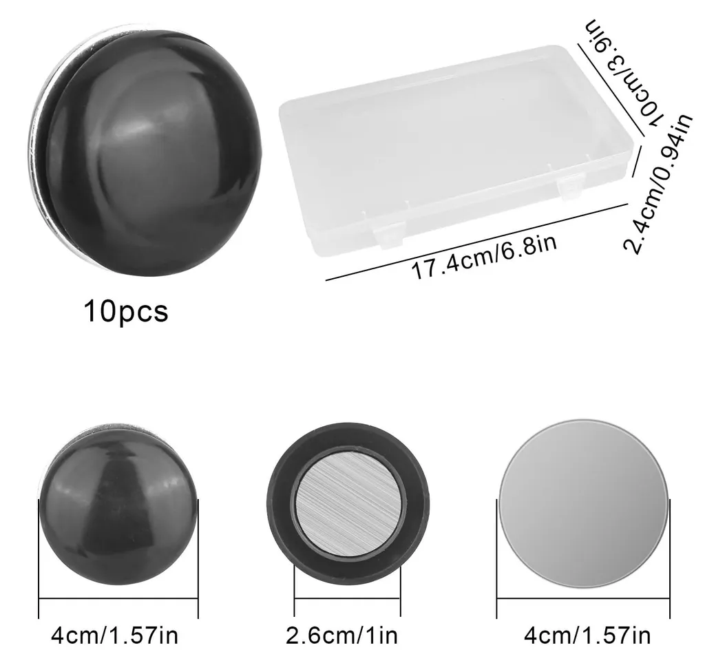 Aimants de lestage pour rideau de douche et nappe de table lourde (10 pcs) - 2