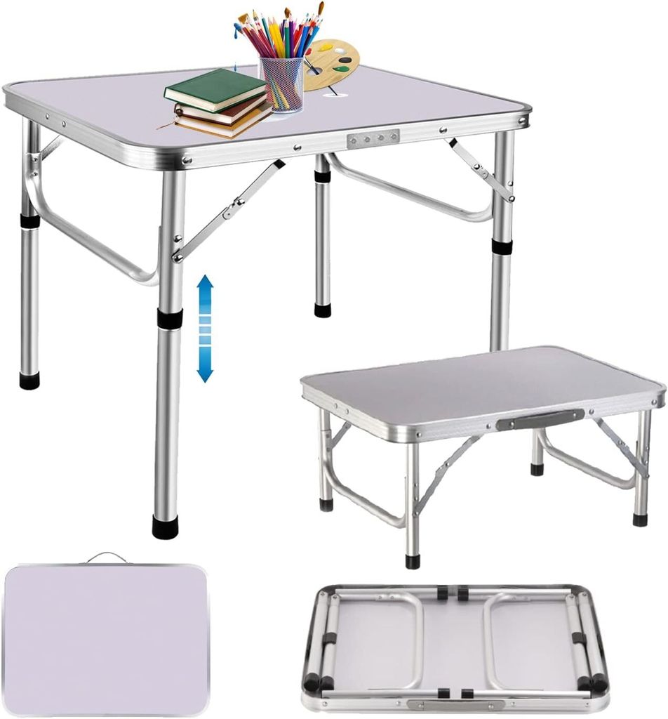 Campingtisch, Klapptisch aus Aluminium, Wandertisch, Multifunktionstisch, Gartentisch, Partytisch, Schreibtisch, für Camping, Picknick, Outdoor
