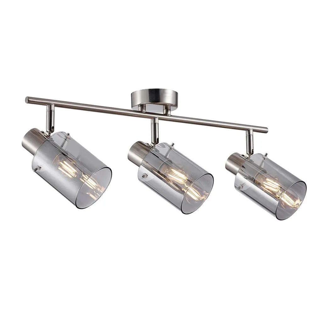Lampada a Spot SARDO Italux SPL-5581-3-SC-SG: Eleganza Satinata e Vetro Fumé