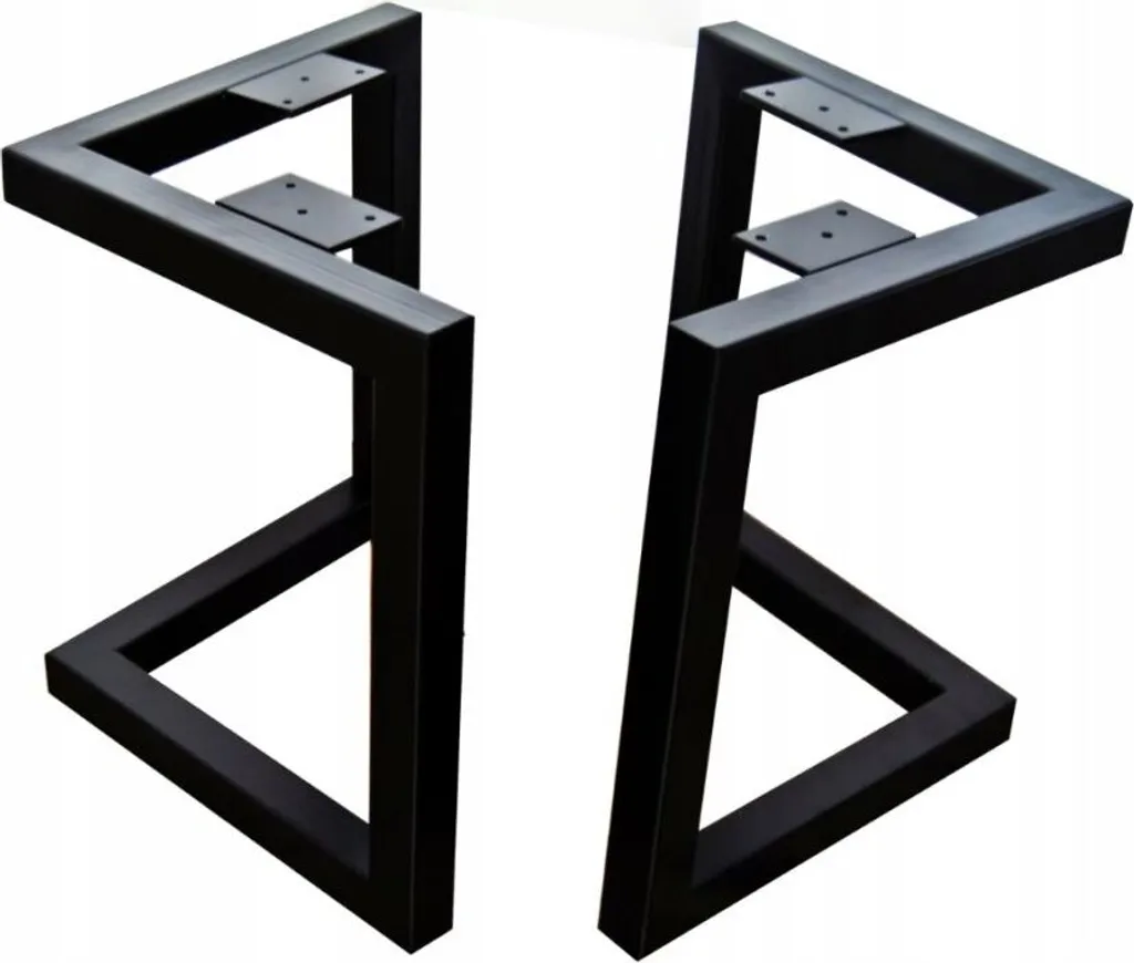 Pied de table salle à manger 55x43 cm métal noir pour rénovation Loft