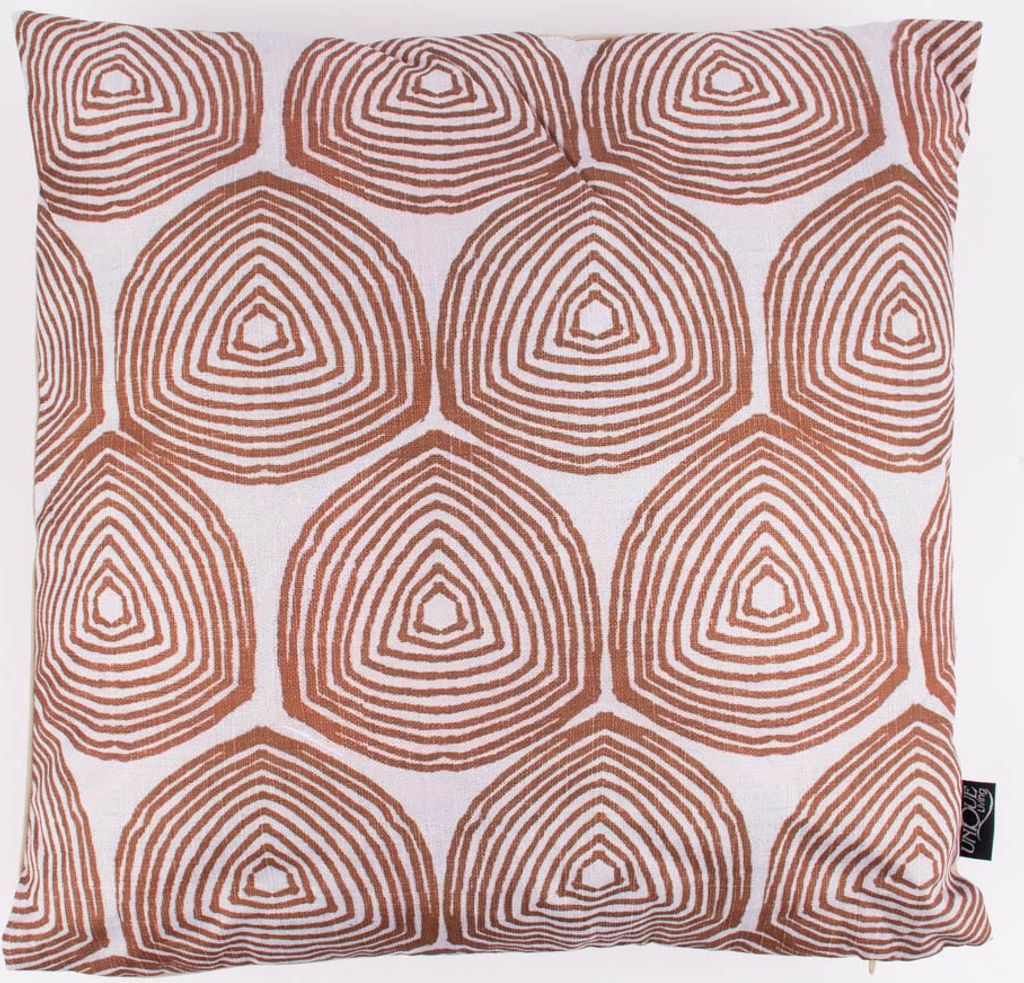 Outdoor Kissen Kreise abstrakt natur braun beige 45x45cm