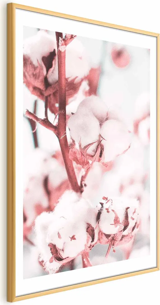 Quadro 40x60 Cotone e Cornice Oro con Passepartout | Arredo Moderno