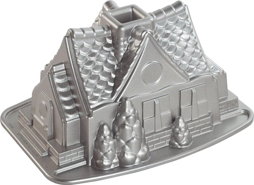 Nordic Ware Gingerbread House Bundt Pan | Stampo per Torta Natale in Alluminio
